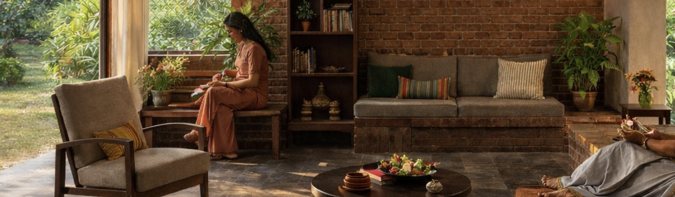 Bidura living-room brand banner.