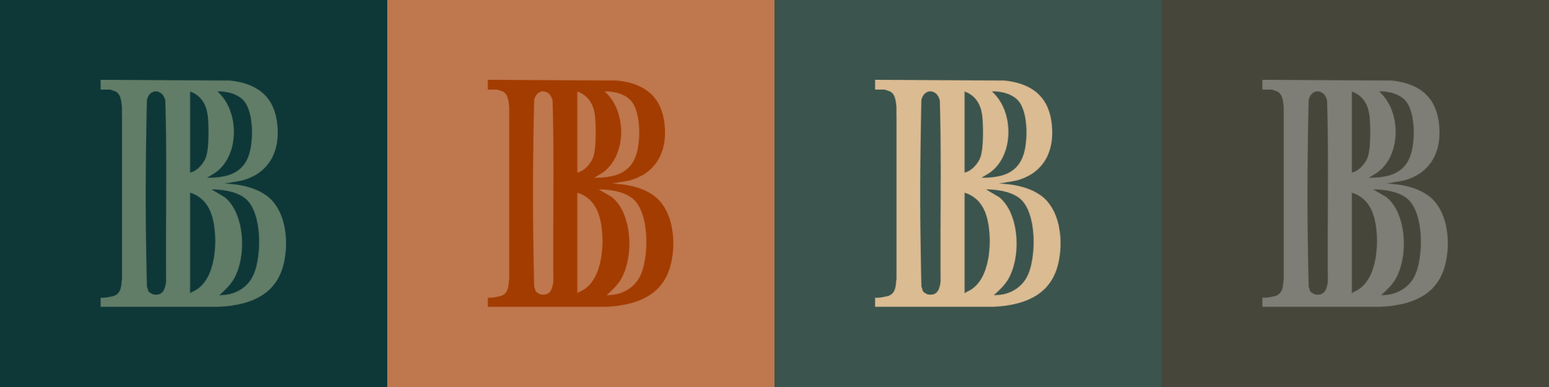 Bidura legacy mark colour explorations.