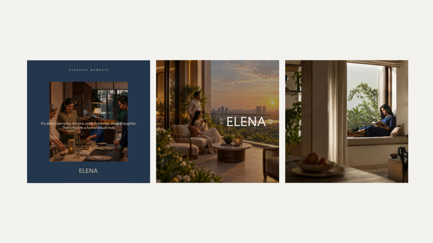 Elena website direction secondary page presentation.