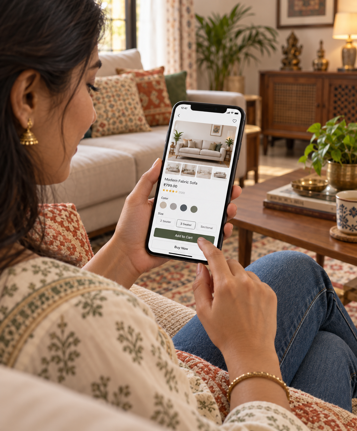 Contemporary furniture-buying experience.