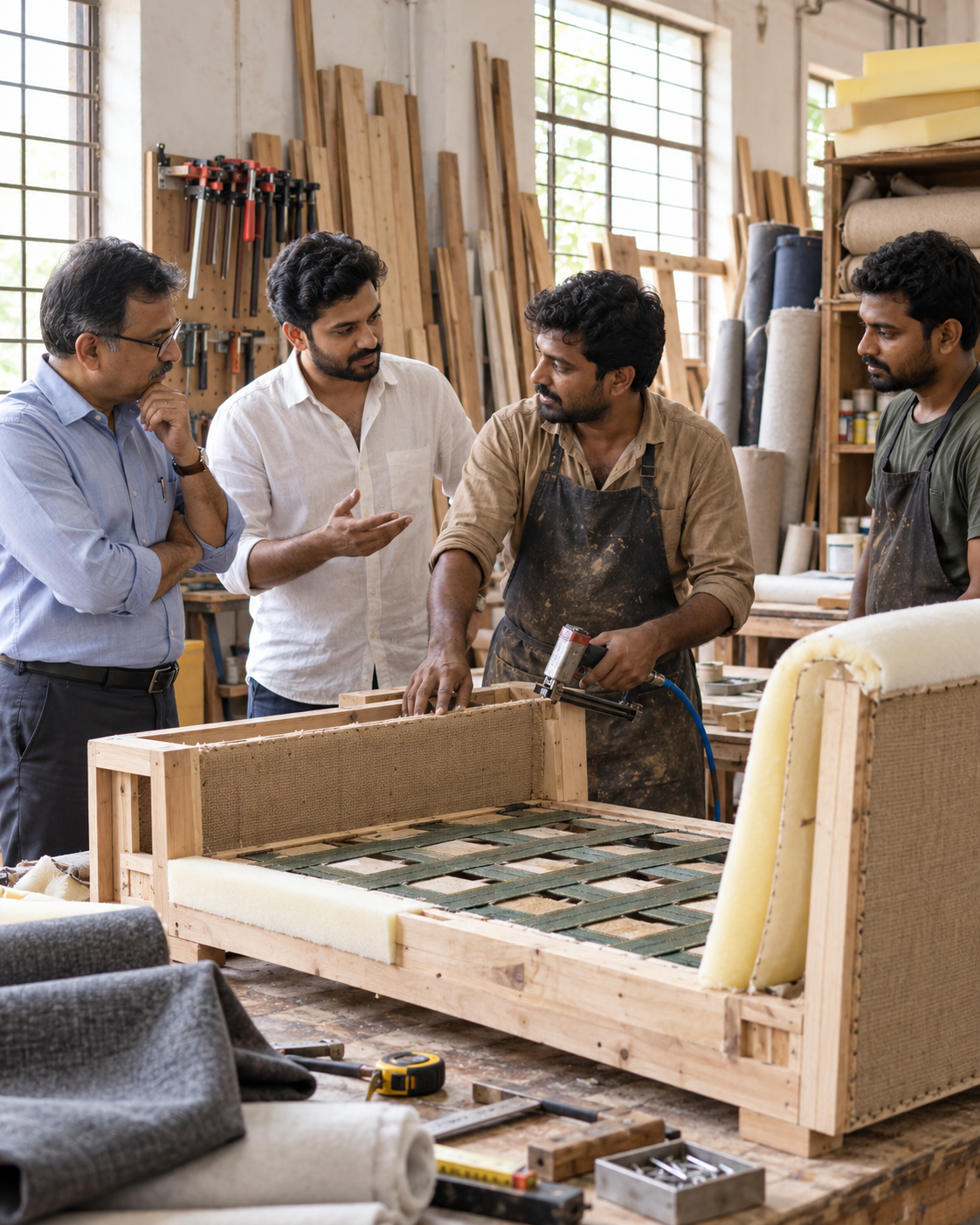 Traditional furniture-making experience.